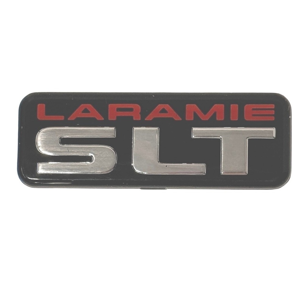 Mopar Laramie SLT Emblem Nameplate Black Silver Red Dodge Ram 55274860AB NEW